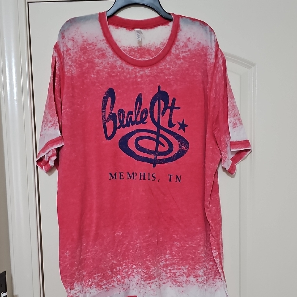 2xl Red Thin Beale St Memphis TN Souvenir Tshirt